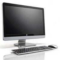 Sleek Modern All in One Computer with Wireless Keyboard and Mouse photo