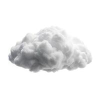 A Single Fluffy White Cloud Isolated on a White Background photo
