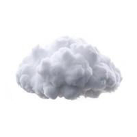 A fluffy white cloud isolated on a white background a perfect representation of weather and nature photo