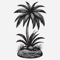 Nature-Inspired Palm Tree Drawing vector