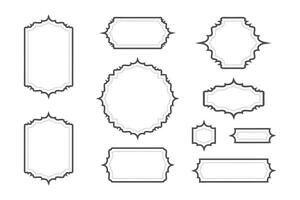 Ornamental frame collection, Empty vintage labels set vector