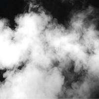 Abstract of white smoke billowing against a black background creating a dramatic and ethereal effect with swirling textures photo