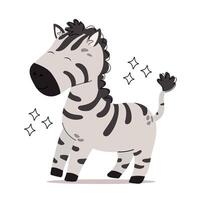 Cute little zebra print vector