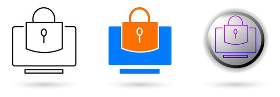 Modern cyber security icon collection with minimalist and futuristic concept. Ideal for technology websites, cyber security applications, IT branding and cybersecurity projects. vector