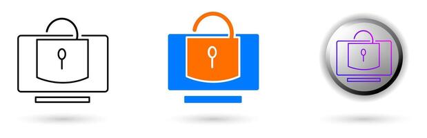 Modern VPN icon collection with minimalist and futuristic concept. Ideal for technology websites, cybersecurity applications, IT branding and cybersecurity projects. vector