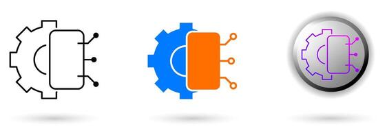 Modern technology icon collection with minimalist and futuristic concept. Ideal for technology websites, cybersecurity applications, IT branding and cybersecurity projects. vector