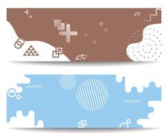 Abstract banner set with elegant neutral and bright color combination, ideal for branding, business promotion, social media design and other graphic elements. vector
