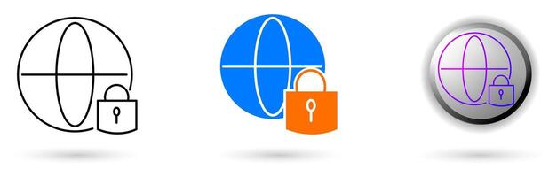 Modern secured network icon collection with minimalist and futuristic concept. Ideal for technology websites, cybersecurity applications, IT branding and cybersecurity projects. vector