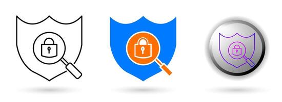 Modern security scan icon collection with minimalist and futuristic concept. Ideal for technology websites, cybersecurity applications, IT branding and cybersecurity projects. vector