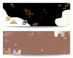 Abstract banner set with luxurious and elegant feel, ideal for web design, promotions and other marketing materials. vector