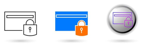 Modern secure payment icon collection with minimalist and futuristic concept. Ideal for technology websites, cybersecurity applications, IT branding and cybersecurity projects. vector