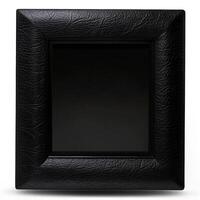 Black Leather Frame Digital Picture Frame with a Square Matte Black Screen for Displaying Photos or Artwork