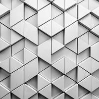 Abstract White Geometric Pattern of Interlocking Triangles and Hexagons photo