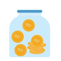 Savings icon in a jar vector