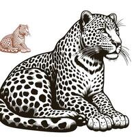 Leopard Resting on a Tree Branch Abstract Leopard Print Pattern vector