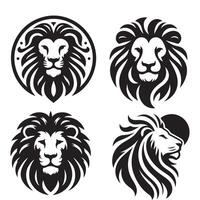 A sleek and modern lion head logo with sharp lines and bold design Perfect for branding sports teams and businesses vector