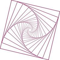 Square loop, many squares making a loop, empty square, infinity sign and infinity shape, purple and white color, abstract square geometric pattern, suitable for logos and icons, good for videos vector