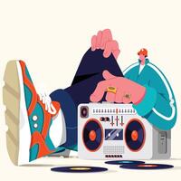 listen old music on radio vector