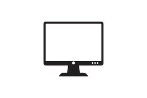 Computer monitor icon illustration on white background vector