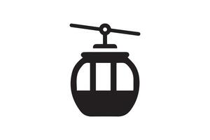 A cable car icon on a white background vector