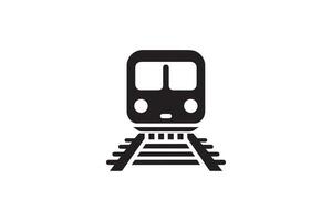A black and white train icon on a white background vector