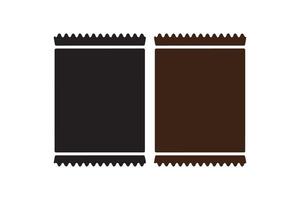 Two chocolate bars on a white background vector