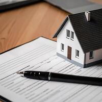 Real Estate Contract Signing Home Purchase Agreement Document photo