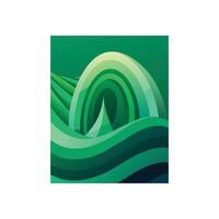 Serenity in Green A Dynamic Abstract Background vector