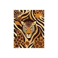 Fierce and Bold Dynamic Animal Print Background vector