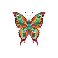Nature Artistry Intricate Butterfly Patterns in Bloom vector