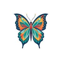 Wings of Wonder A Vibrant Butterfly in Flight vector