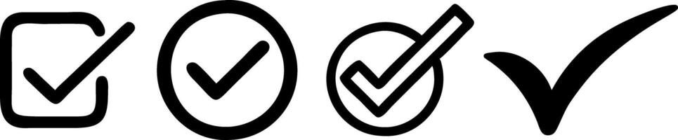 check mark icon, check box, Tick symbol illustration vector