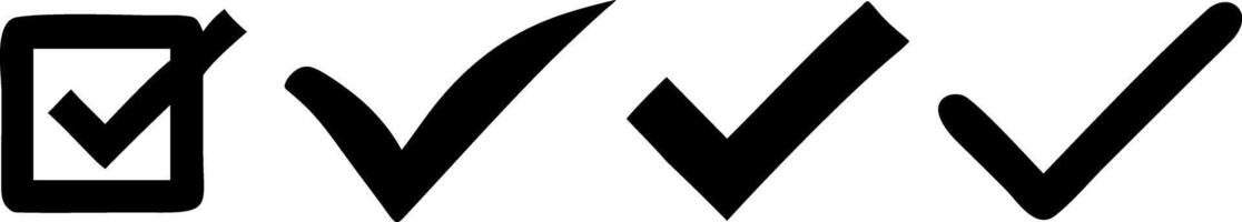 check box, check mark icon, Tick symbol illustration vector