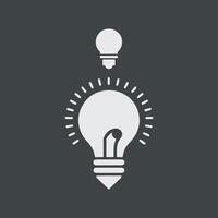 Creative light bulb design on a white background vector