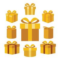 set of gift boxes illustration design on a white background vector
