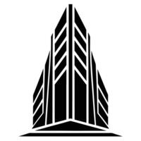 Creative black silhouette silhouette building design on a white background vector