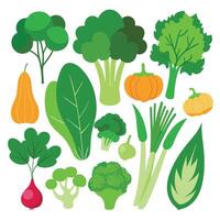 vegetables and fruits set, illustration design on a white background vector