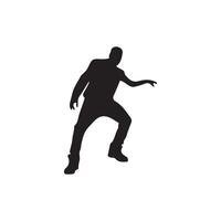 A silhouette of a man in a suit dancing design on a white background vector