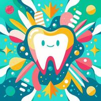 Happy Tooth Cartoon vector