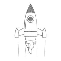 Rocket Science Scribble Doodle Handdrawn vector