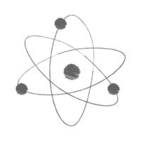 Atom Science Scribble Doodle Handdrawn vector