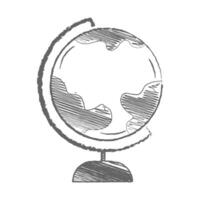 Globe Science Scribble Doodle Handdrawn vector