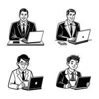 Smart Businessman Ready for Work vector