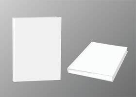 3d Books mockup template in realistic style. Vertical book, catalog or magazine mock up vector