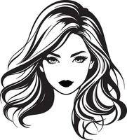 Elegant Women Cameo Portrait, Classic Silhouette Art in Timeless Style vector