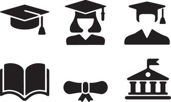 Dynamic education logo set. vector