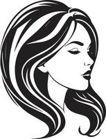 Cameo of a Woman , Graceful Silhouette with Ornate Details vector