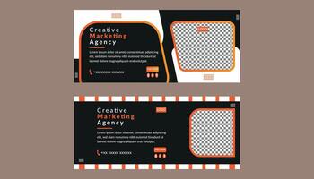 Social Media Cover Design in Bundle. Abstract Template Display for Promotional Campaign. vector