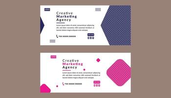 Social Media Cover Design in Bundle. Minimal Template Display for Promotional Campaign. vector
