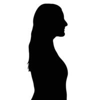 Elegant Silhouette, A monochrome portrait capturing the serene profile of a woman embodying grace and poise A timeless image vector